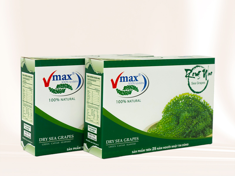 Rong Nho Tách Nước VMAX Hộp 200g (10 Gói x 20g) Giàu Dinh Dưỡng