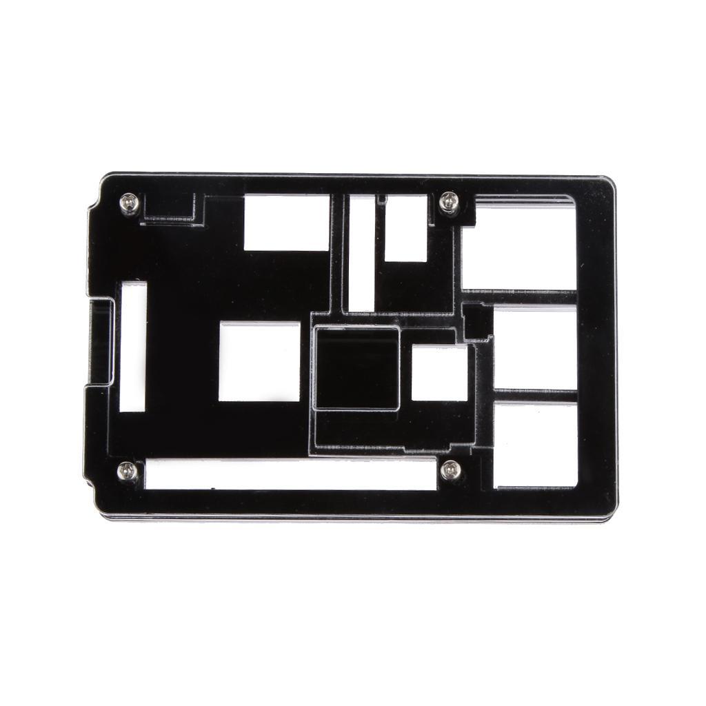 2xComputer Protective Case Shell Cover For Raspberry Pi 3 B+ Model B - Black