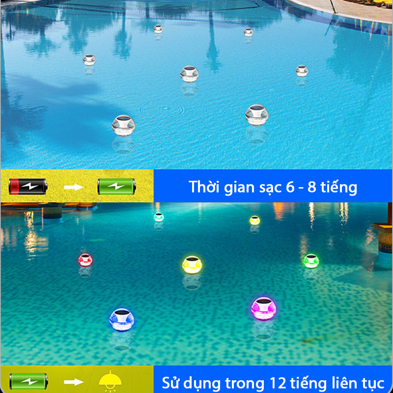 Đèn trang trí năng lượng mặt trời nổi nước, tích kiệm điện, bóng siêu sáng, chống thấm nước - DA3072