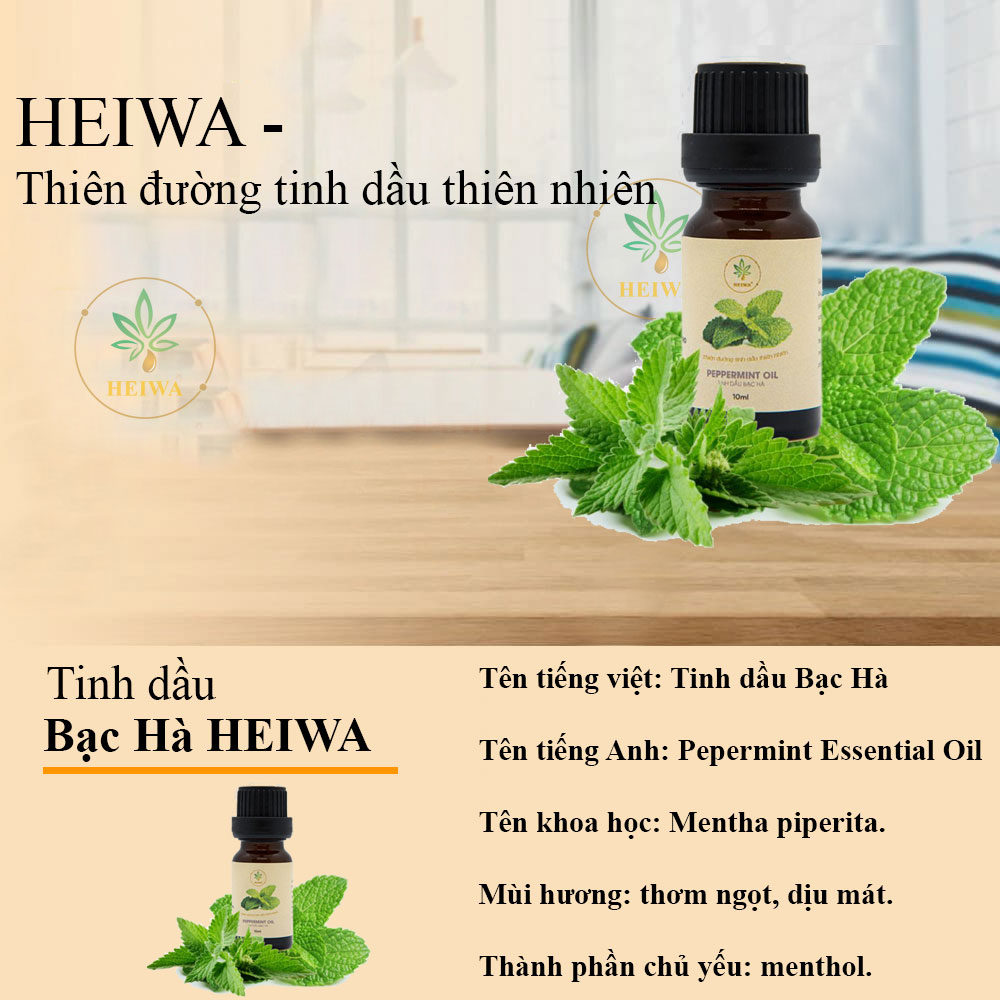 [CHAI LỚN] Tinh dầu Bạc hà HEIWA nhập khẩu Ấn Độ có giấy kiểm định