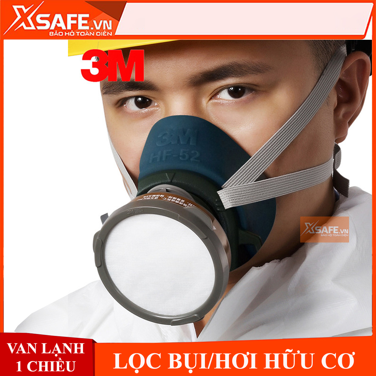 Bộ mặt nạ phòng độc 3M HF52 4 món - Mặt nạ chống độc chống bụi - Mặt nạ phun sơn phun xịt hóa chất