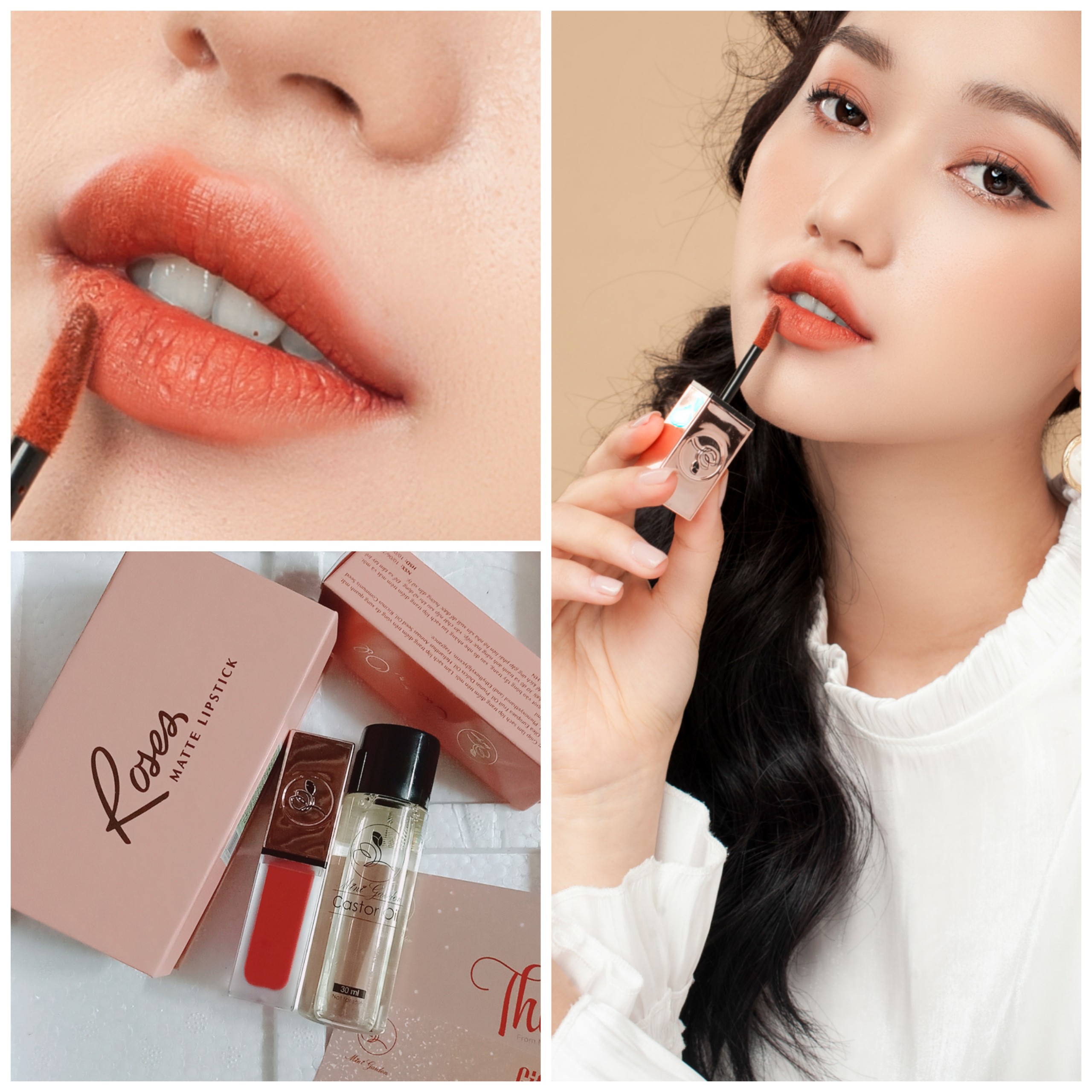 Son Roses Chính Hãng - Kem Lì Cao Cấp Mini Garden - Roses Matte Lipstick 2019 - TẶNG tẩy trang môi mắt