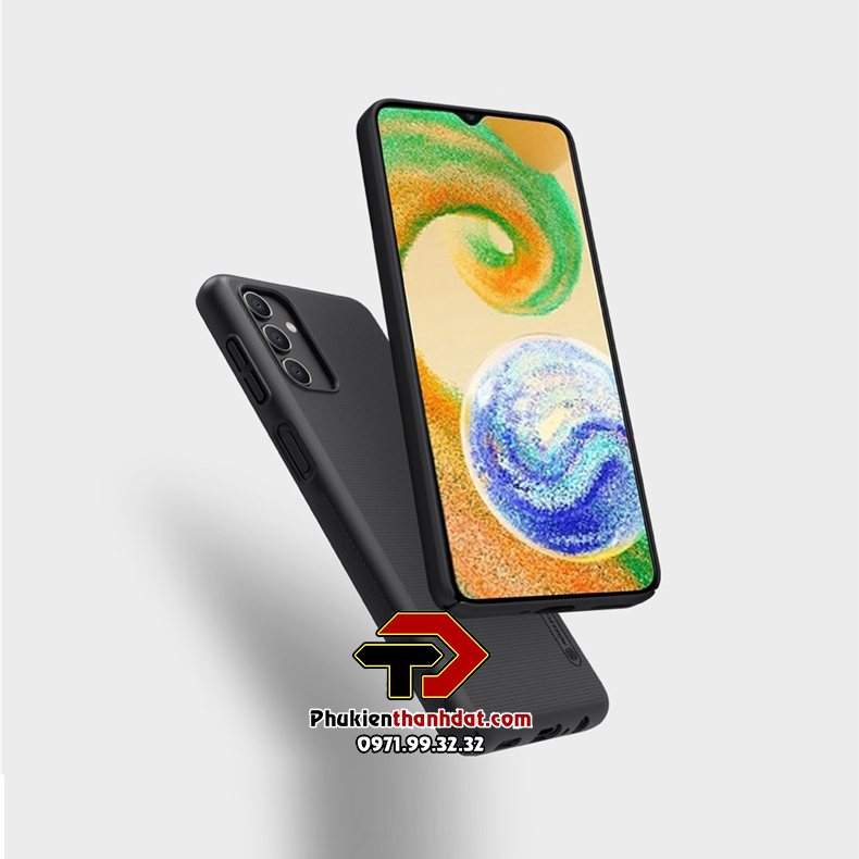 Ốp lưng cho SamSung Galaxy A04s chính hãng Nillkin dạng sần chống bám vân tay - Hàng chính hãng