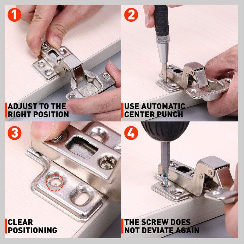Hạt tự động Công cụ Punch Center Công cụ tự động công cụ tự vets với các mẹo thay thế, cho kim loại, gỗ, thủy tinh, tấm thép mỏng