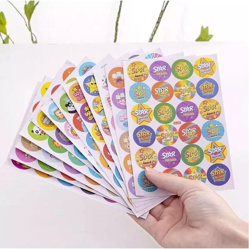 Túi 240 Nhãn Sticker Tiếng Anh