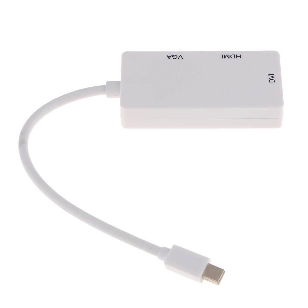 3 In 1 Mini Display Port DP To HDMI DVI VGA Multiport Charging Adapter Hub