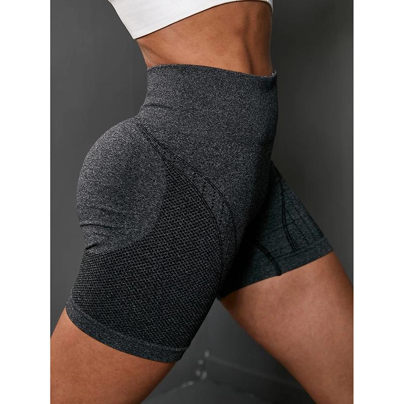 Nữ yoga quần short tập thể dục đẩy lên đào tạo chạy nhanh thể thao khô quần short quần short thể thao bình thường đi xe đạp quần short nữ Color: Pink Size: S
