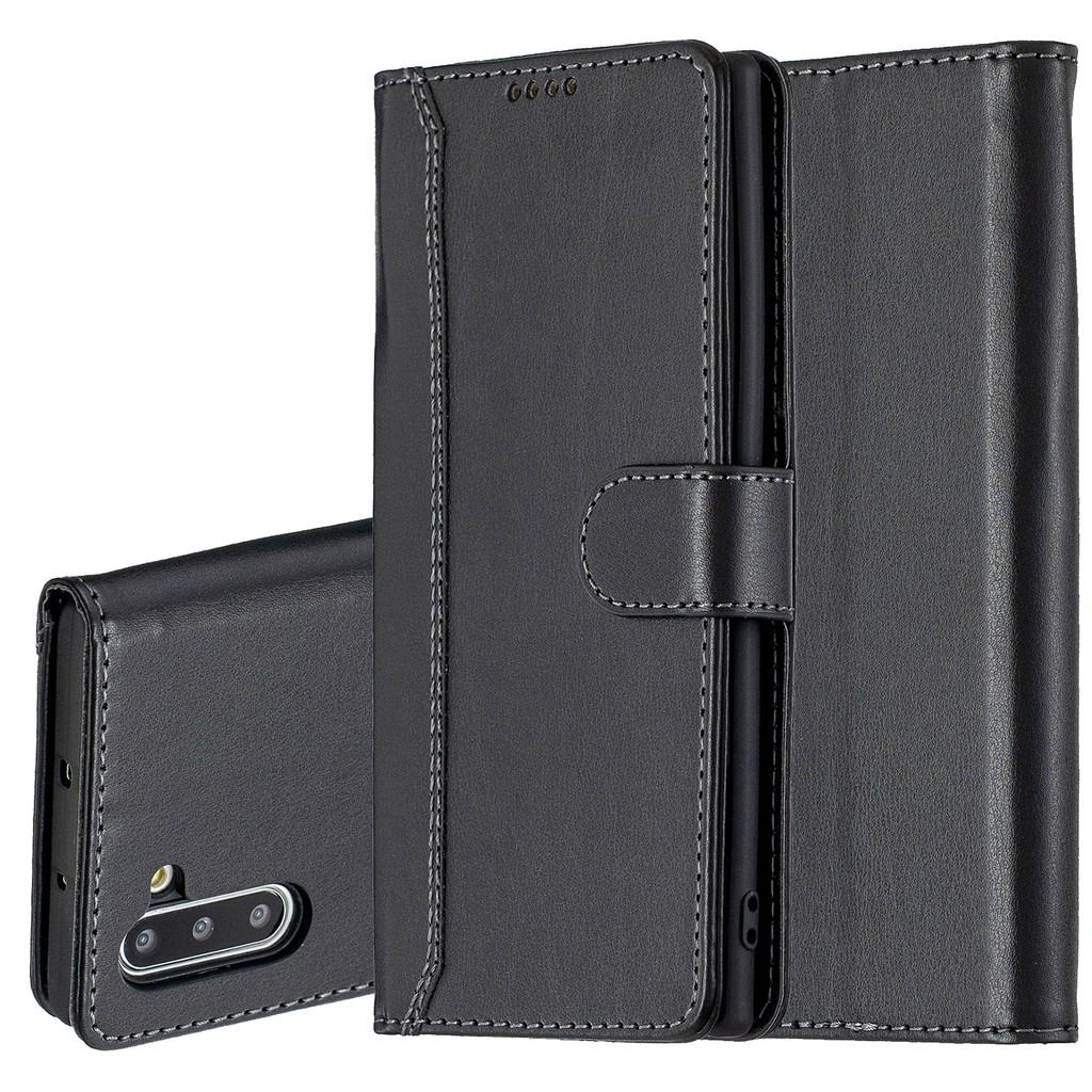 Ốp điện thoại dạng ví da lật có ngăn đựng thẻ mềm cho Samsung Galaxy Note10 Pro Note10+ Note9 S10 S9 Plus S10+ S9+ S10E