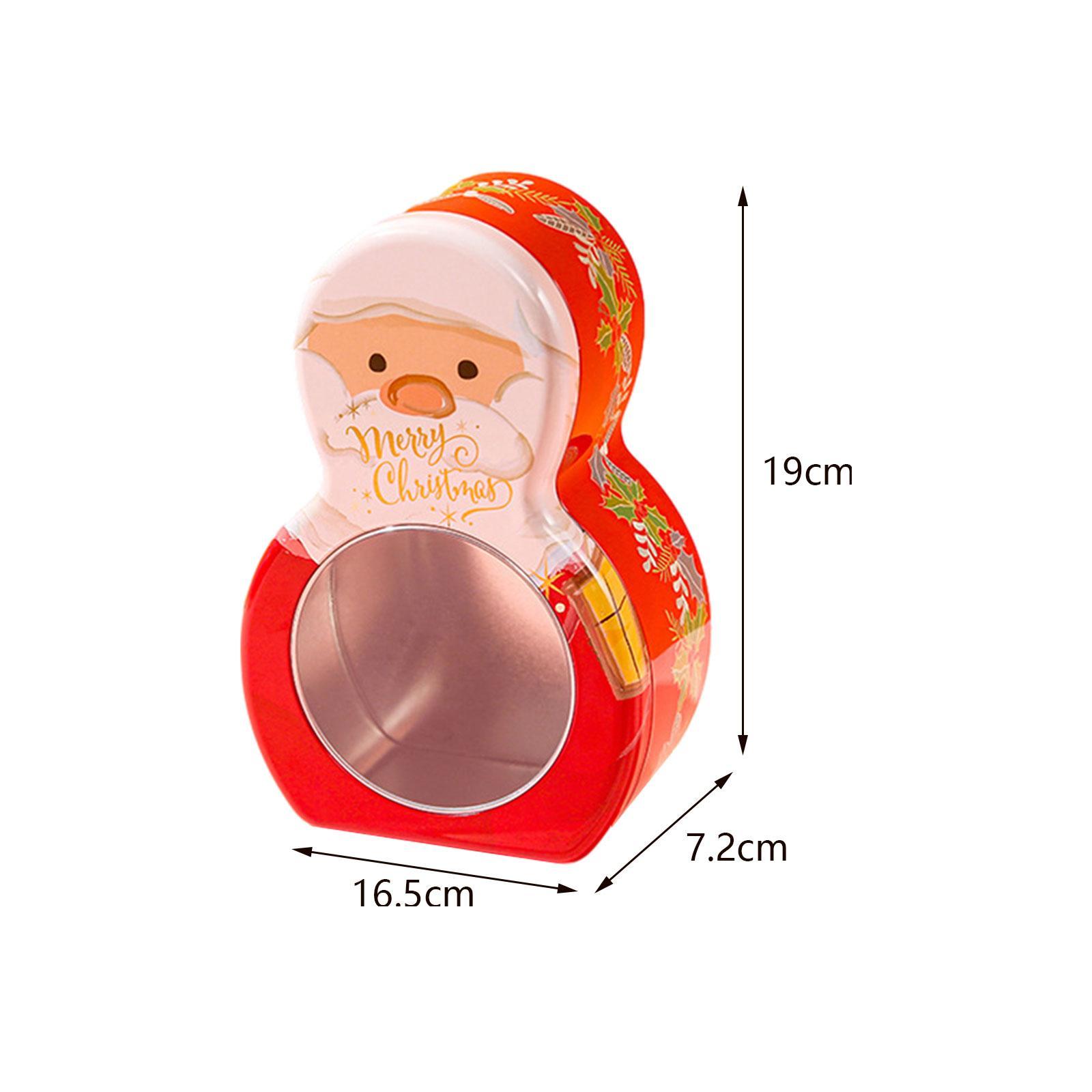 Xmas Candy Box Christmas Treat Box Sweets Storage Jar, Holiday Decoration Christmas Cookie Tins Box for Party Supply Holiday