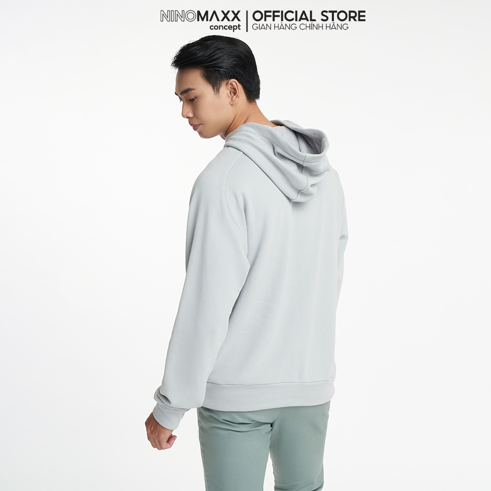 NINOMAXX Áo hoodies Basic Nam chất liệu cotton tay dài 2204005