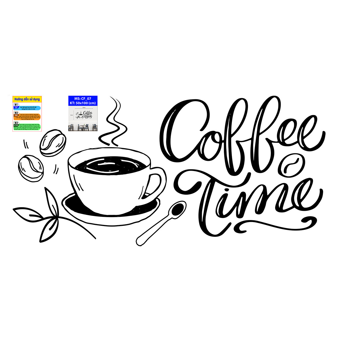 Decal trang trí quán số 7