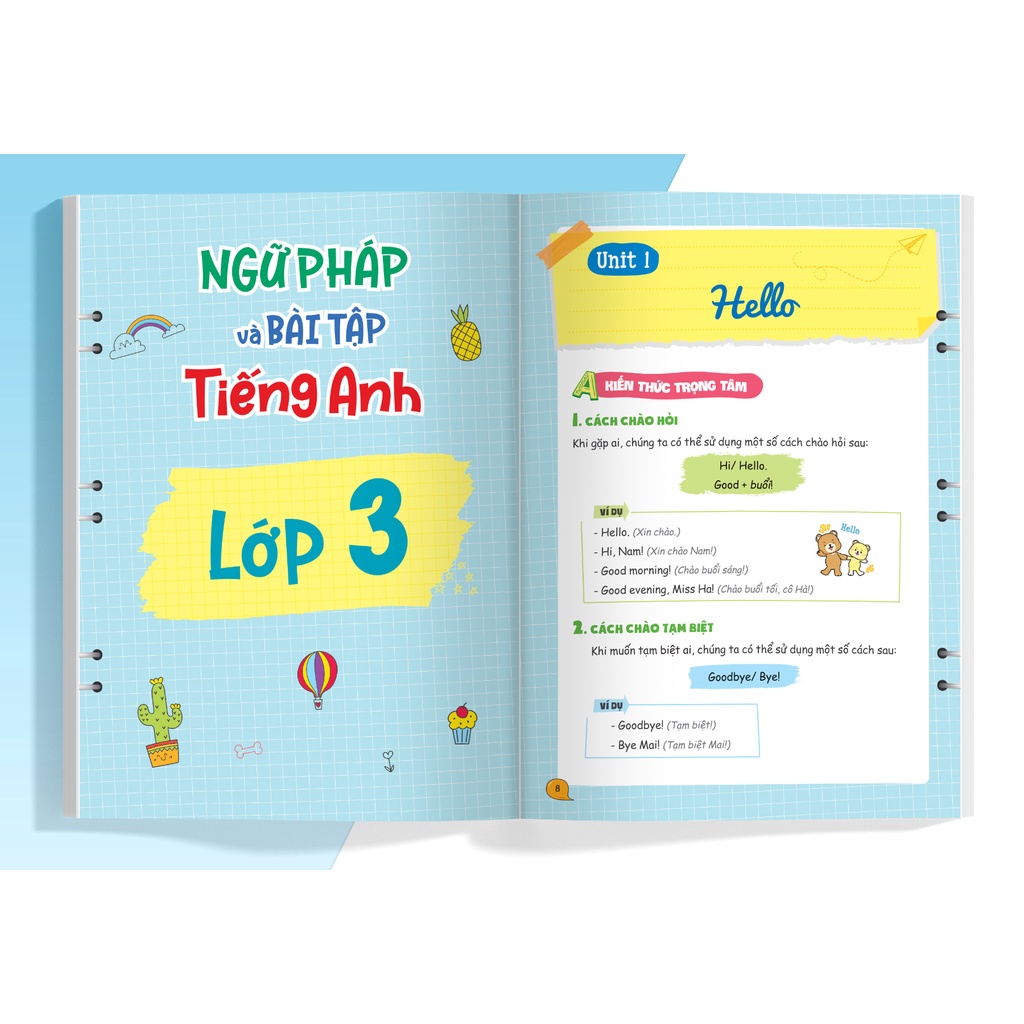 Sách -  Sổ Tay Ngữ Pháp Và Bài tập Tiếng Anh Lớp 3,4,5