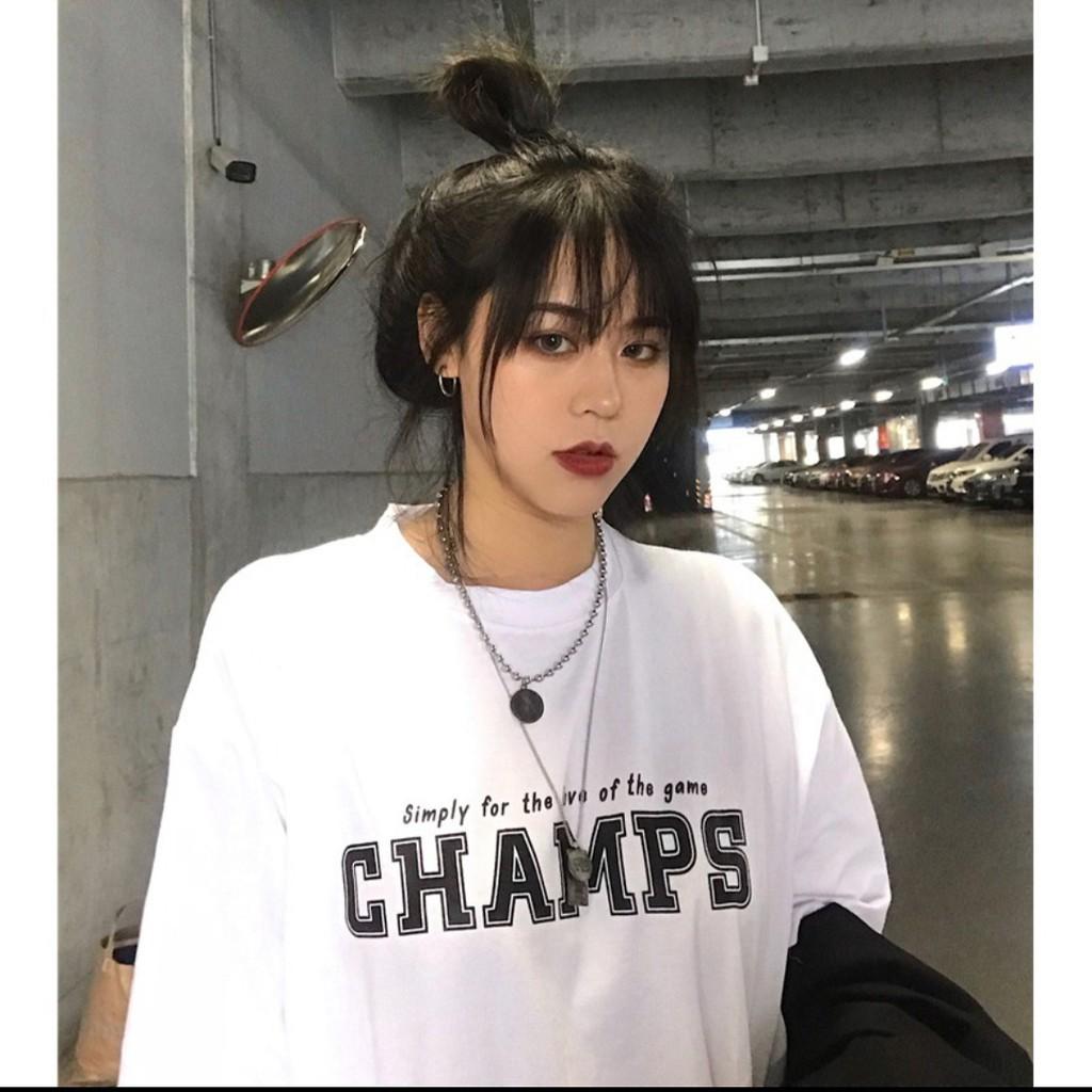 Áo thun tay lỡ CoolZ phông Unisex nam nữ oversize form rộng Champs CZ009