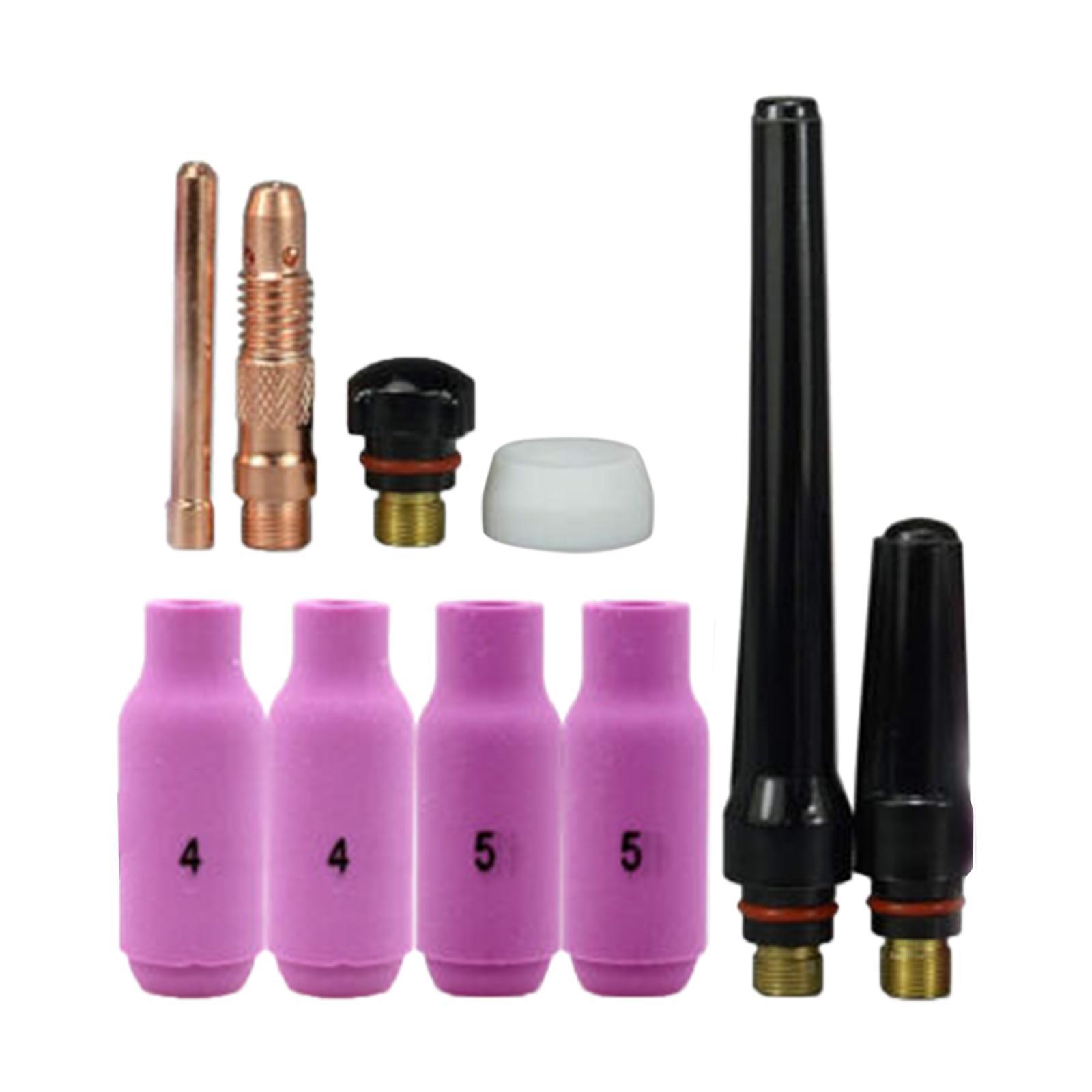 10Pcs TIG Welding Consumables Replacement Parts Accessory 1/16 inch TIG Collet Body Consumables for 17 18 26 Series TIG Welding Durable
