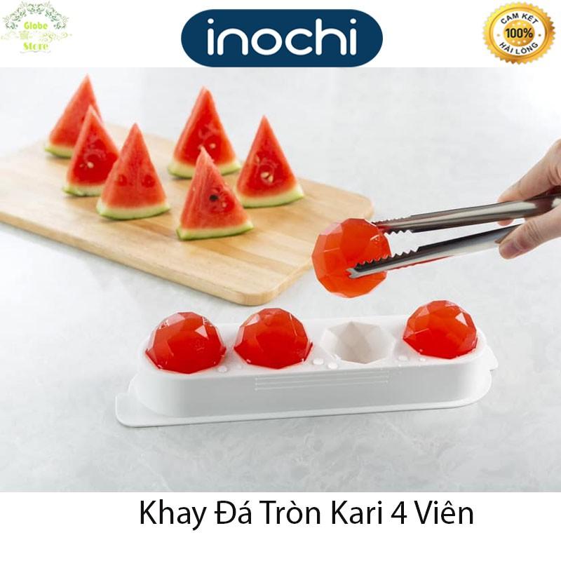 Khay Đá Tròn Nhựa Cao Cấp 4 Viên To Kari INOCHI