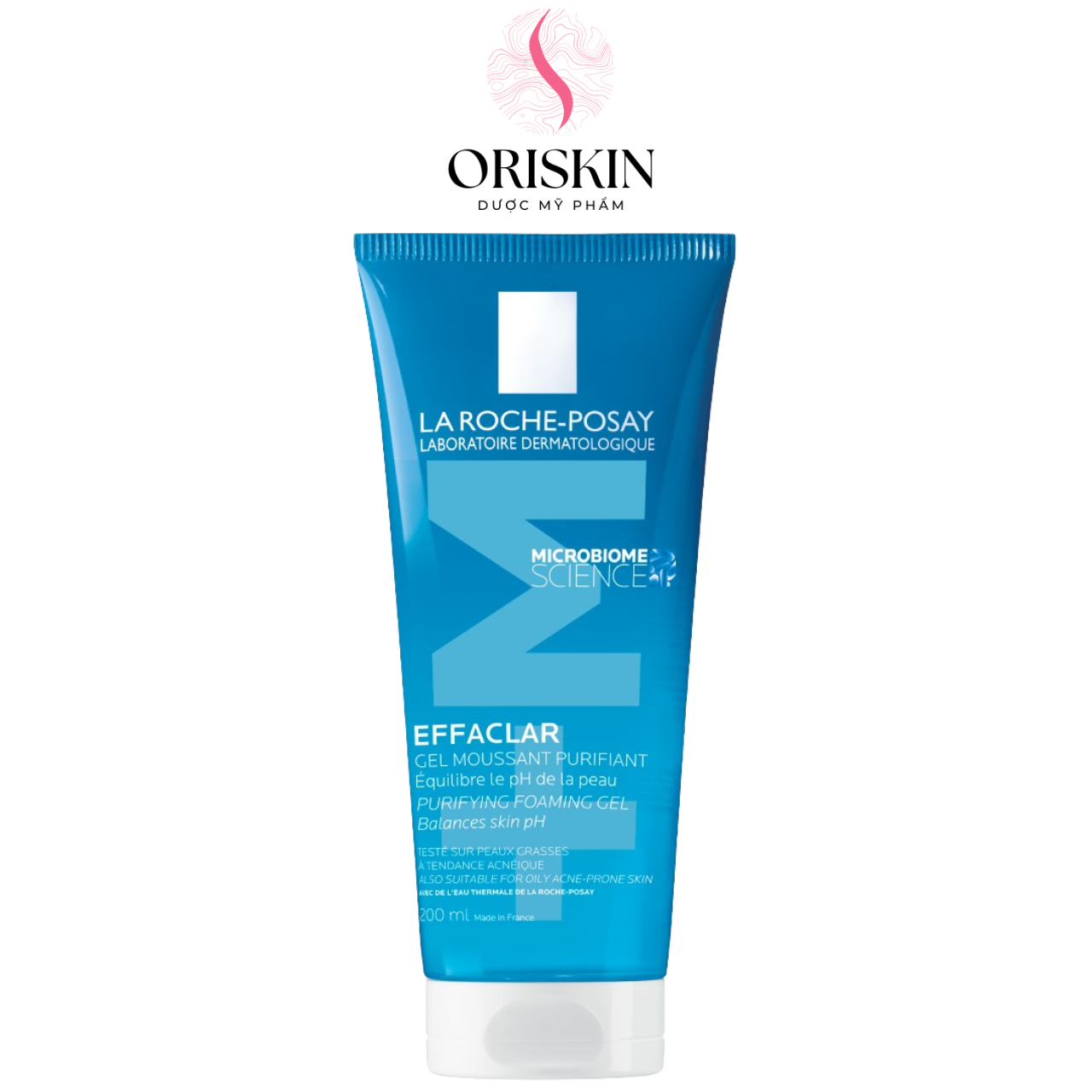 Gel rửa mặt tạo bọt làm sạch & giảm nhờn cho da dầu nhạy cảm La Roche-Posay Effaclar Purifying Foaming Gel 200ml