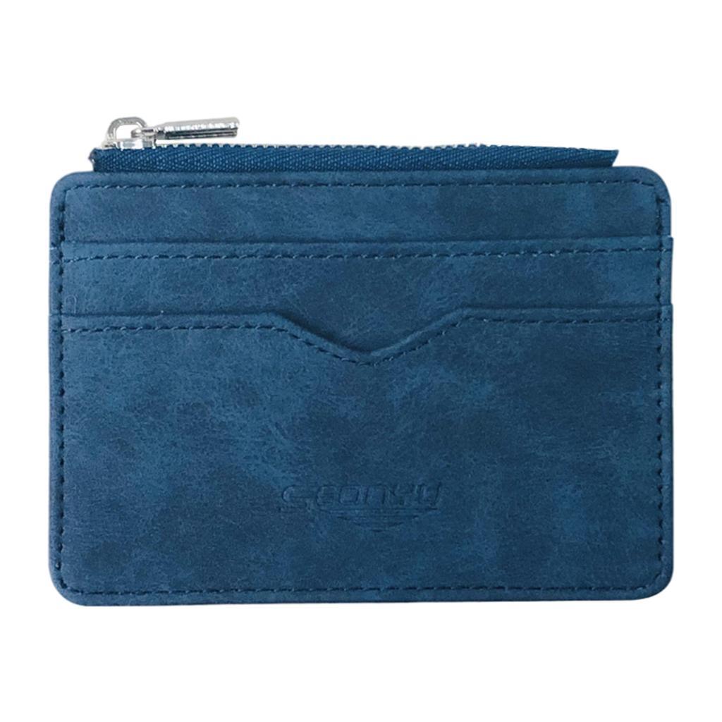 2 PCS Slim Credit Card Holder PU Leather Mini Portable Fashion Unisex Wallet