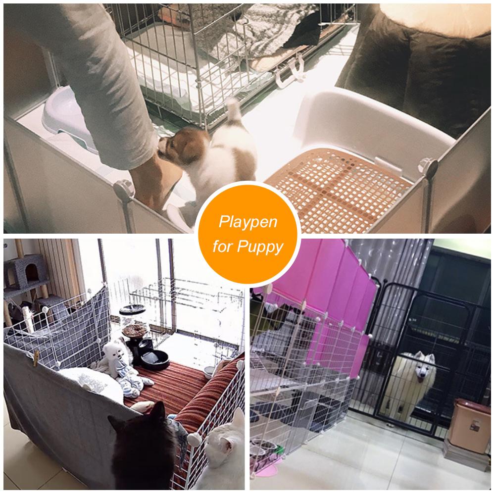 Lồng ráp nuôi thú cưng đươc thiết kế bằng 8 bảng vuông 35*35cm bằng sắt chịu lực, bền,Chân cao su chống trượt để bảo vệ sàn nhà, dễ lắp ráp