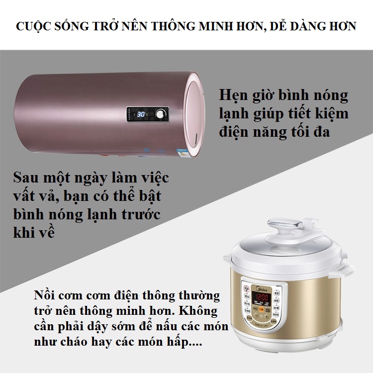 Công tắc điện điều khiển từ xa đa năng qua wifi SW01-10A ( Tặng kèm 01 móc khóa tua vít ba chức năng )