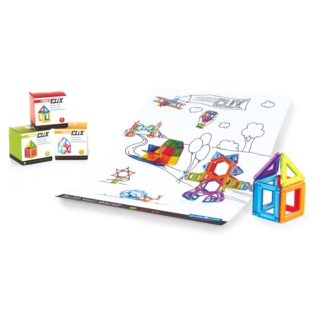 Đồ chơi lắp ráp PowerClix Dạng khối 6 miếng Guidecraft