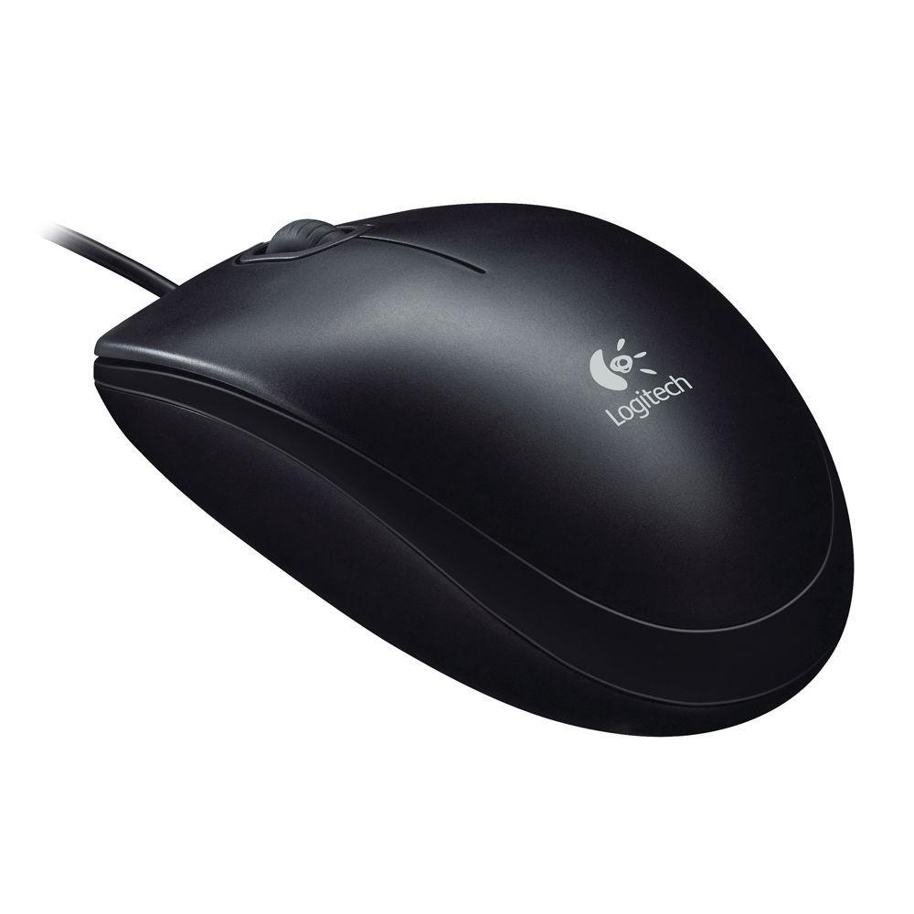 Chuột Logitech B100 Optical, có dây USB - Hàng chính hãng