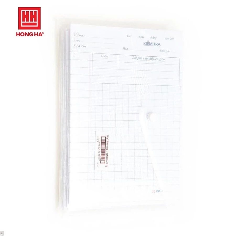 Lốc 10 tập giấy kiểm tra 5 ô ly Hồng Hà 4876 - Tập kiểm tra 7 tờ đôi