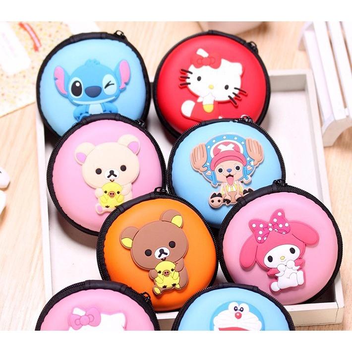 BÓP TRÒN MINI KHÓA KÉO ĐỰNG TAI NGHE, CÁP SẠC ,TRANG SỨC NHỎ HÌNH THÚ ĐÁNG YÊU