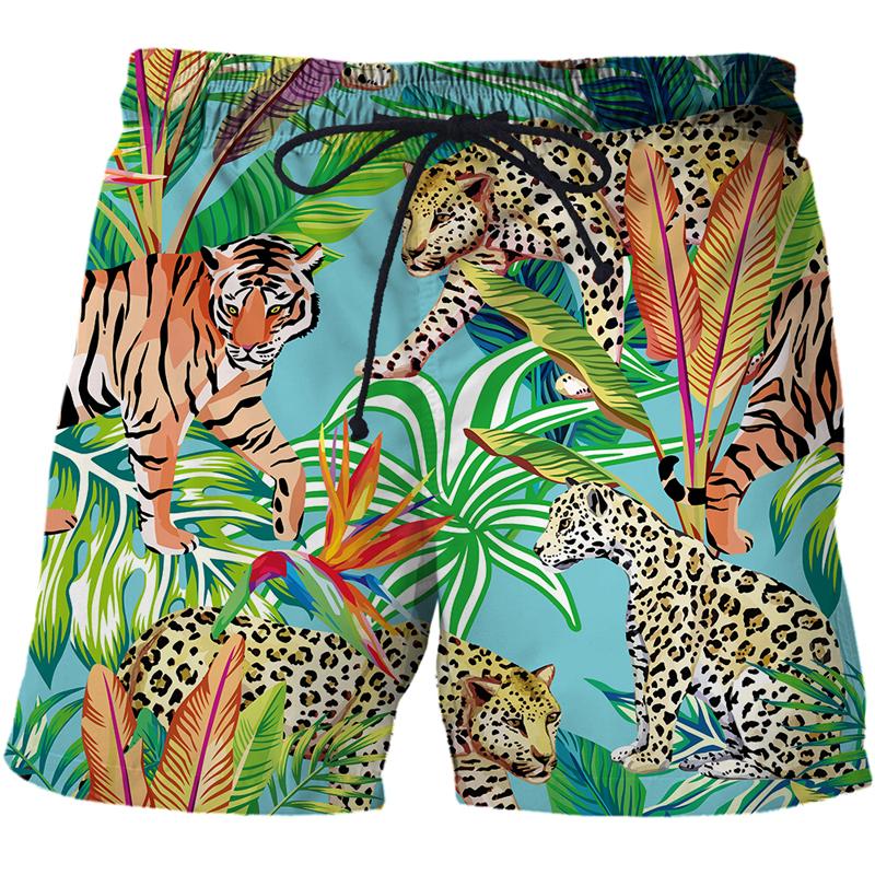 Quần Short Nam Họa Tiết Hổ Quần Short 3D In Hình Mùa Hè Quần Short Đi Biển Thời Trang Nữ Mới Nhanh Khô Áo Bên Ngoài quần Short