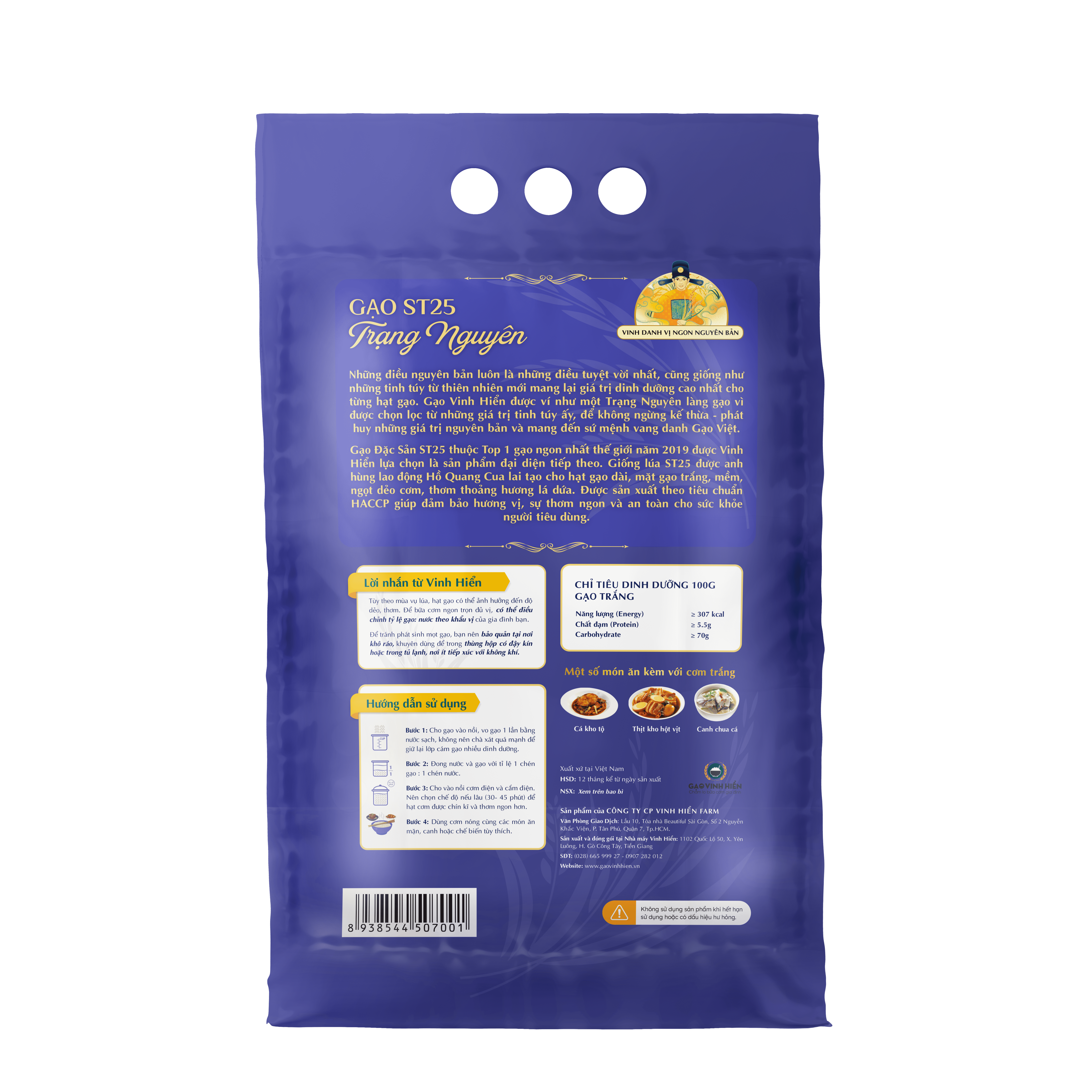 Gạo Đặc Sản ST25 Trạng Nguyên – Dẻo nhiều, dai cơm, thơm dứa - Chuẩn HACCP, VietGAP