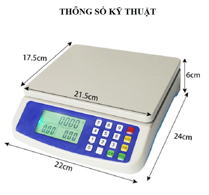 Cân điện tử tính tiền 30kg/1g DT-580 ( Cân bán hàng hoa quả, thực phẩm )