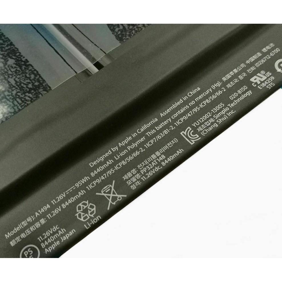 Pin Dùng Cho Laptop Apple MacBook Pro 15" Retina A1494 A1398