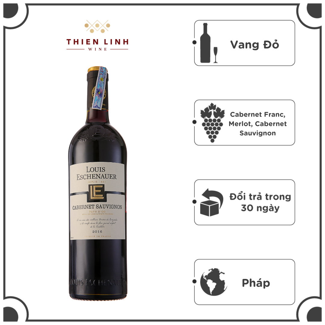 Rượu Vang Đỏ Pháp VDP Louis Eschenauer Cabernet Sauvignon