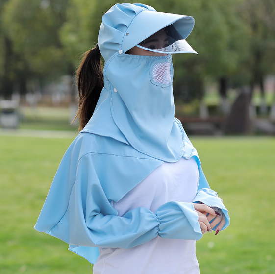 Mũ chống nắng kèm khẩu trang chống tia UV tuyệt đối mới, nón khẩu trang nữ cao cấp