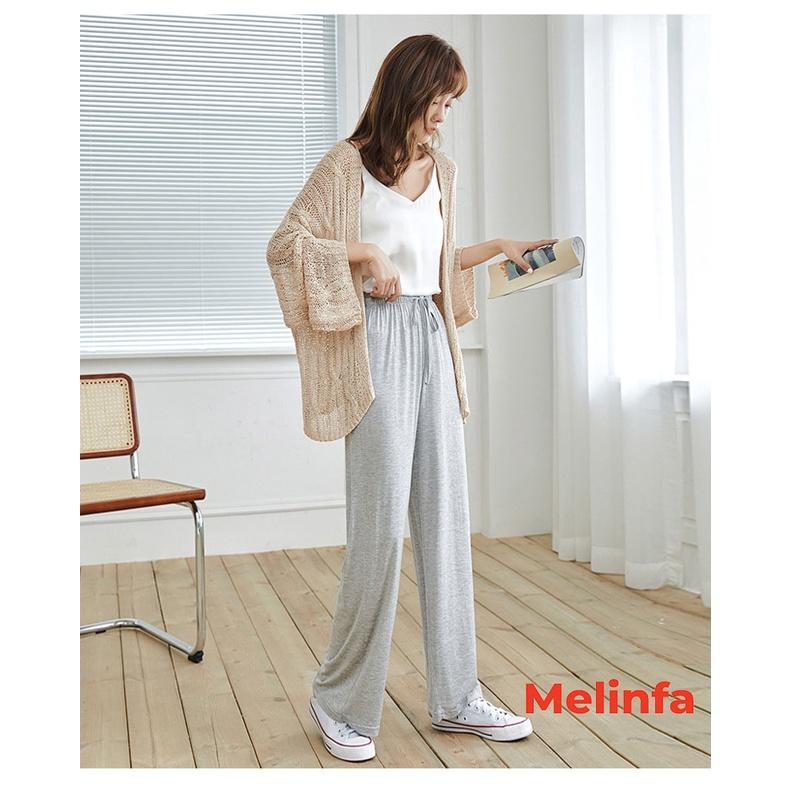 Quần dài Harem nữ suông rộng vải Modal (gỗ Sồi) tự nhiên thoáng mát co giãn thoải mái mã VAQ0292