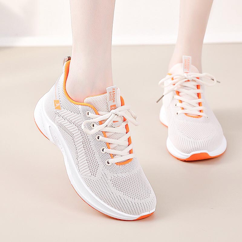 Giày chạy thể thao sneaker nữ Hot Trend 2021 (màu đen, kem, xám hồng) cao cấp