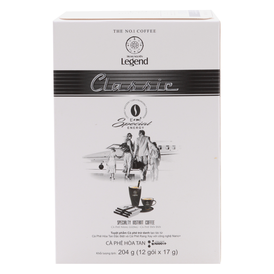 Trung Nguyên Legend - Cà phê hoà tan rang xay 3in1 Classic - Hộp 12 gói x 17gr