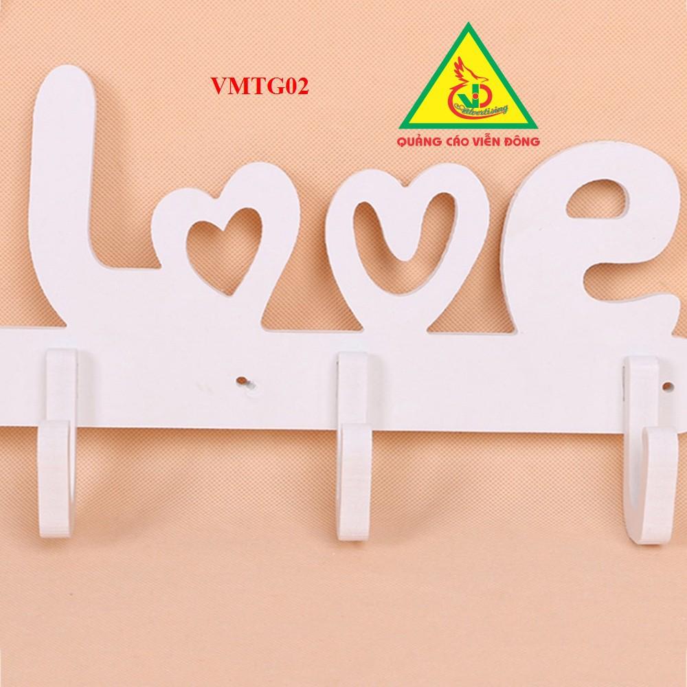 Set 2 Móc treo tường đa năng LOVE