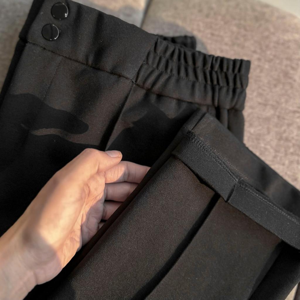 Quần Tây Dài Thun Nam BY COTTON Cotton Màu Đen