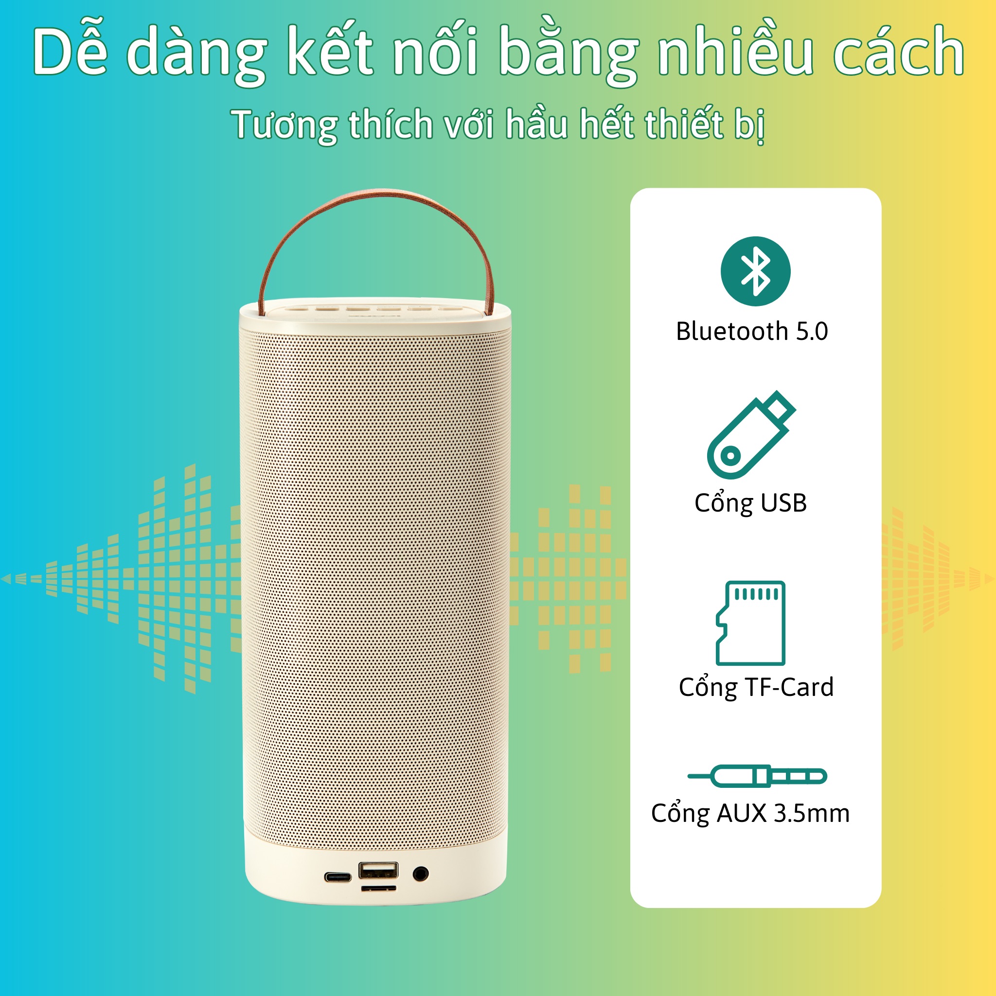 Bộ Loa Mic Karaoke Mini Bluetooth iCore iParty - Hàng chính hãng