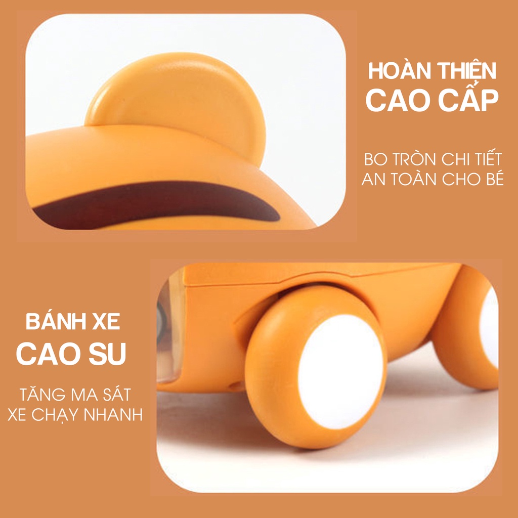 Xe đồ chơi chạy đà hình con vật KAVY No.8808 gồm 2 xe vui nhộn, chứa đựng lẫn nhau