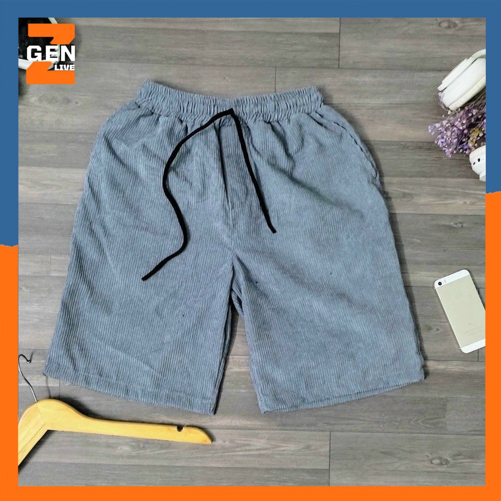 Quần short nhung nam thời trang unisex phong cách GENZ - LZ FASHION - LZTP013