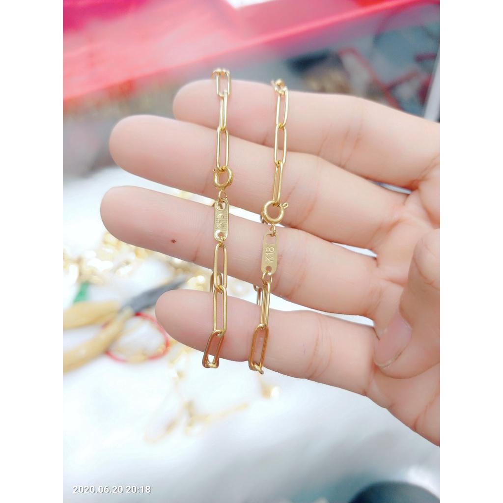 Lắc Tay Nữ Xích Nhỏ 4MM Trơn Titanium Cao Cấp- Dùng lâu dài tắm rửa thoải mái không phai