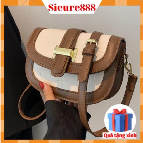 Túi đeo chéo nữ đẹp dáng bầu khuy gài chữ H_TXN15