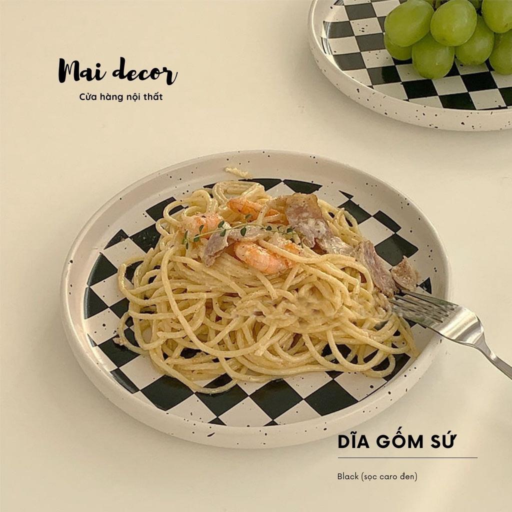 Ly dĩa gốm sứ có quai cao cấp dày dặn, họa tiết trendy phong cách Hàn Quốc Chất liệu ly được nung từ gốm sứ cao cấp, th