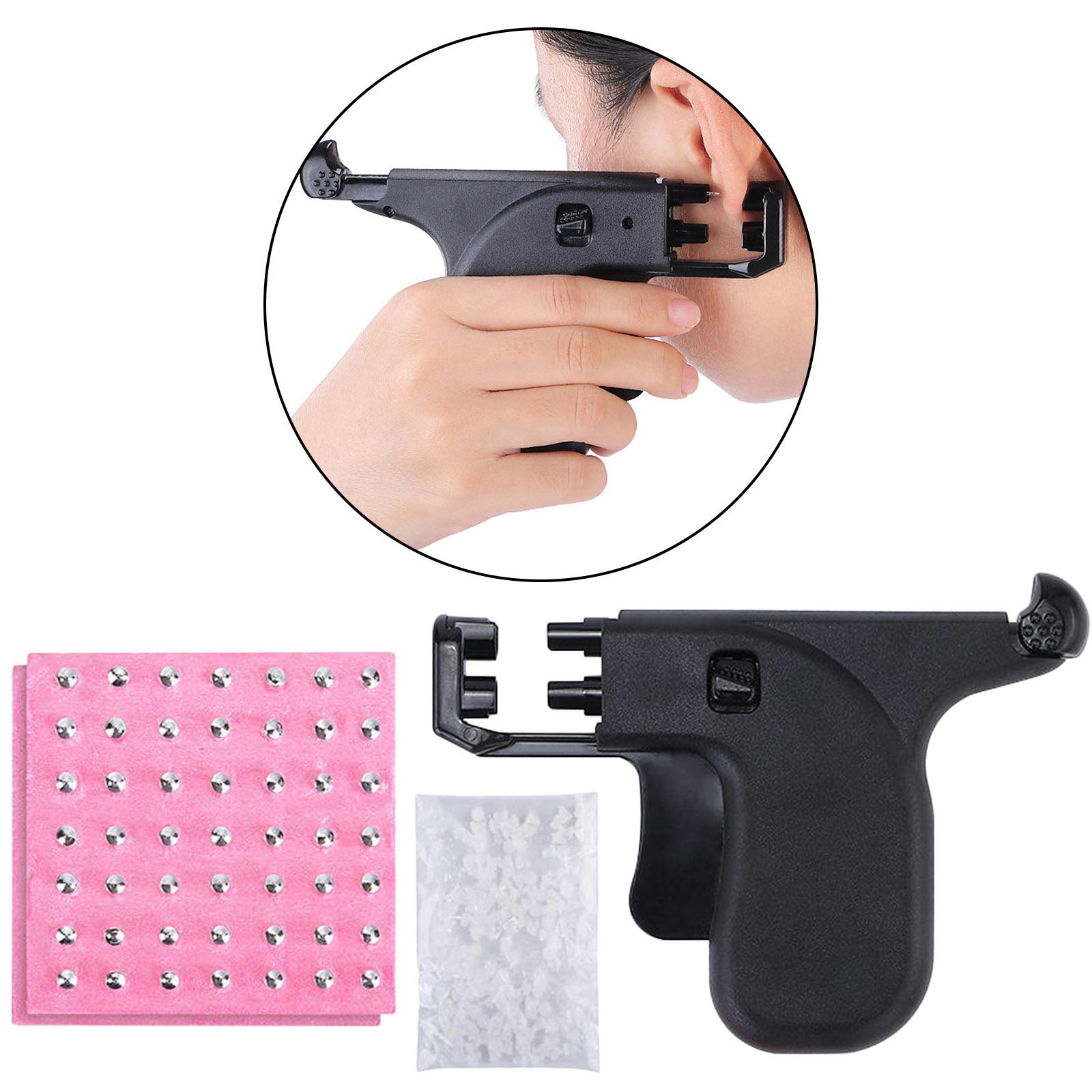 Ear Piercing Kit Care, Ear Piercing Tool Set, Ear Piercing Gun, Ear Nose Navel Machines, with Stud Earrings, for Salon Home Use