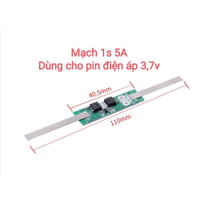 Mạch 1s bảo vệ pin có điện áp 3,7v pin 18650