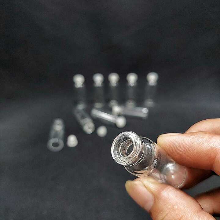 Lọ đựng tinh dầu thủy tinh 3ml (combo 10 lọ) mẫu Trụ Tròn - Nắp nhựa trắng – Lọ chiết nước hoa , Lọ thủy tinh nhỏ đựng  serum, mật gâu, dược phẩm, hóa chất, kim tuyến