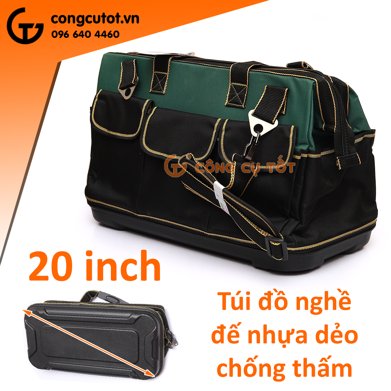 Túi đồ nghề đế nhựa dẻo 20 inch