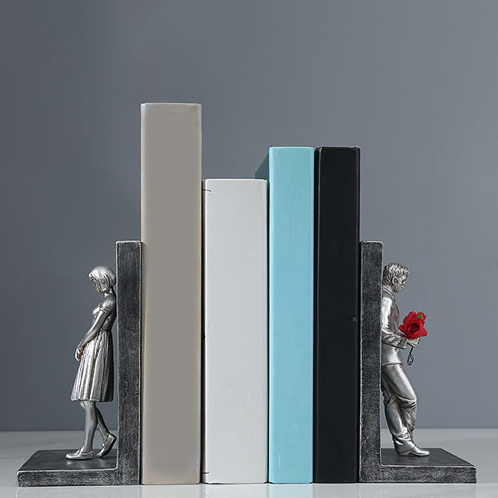 Decorative Bookends for Heavy Books Creative Book Holder Resin Book Ends