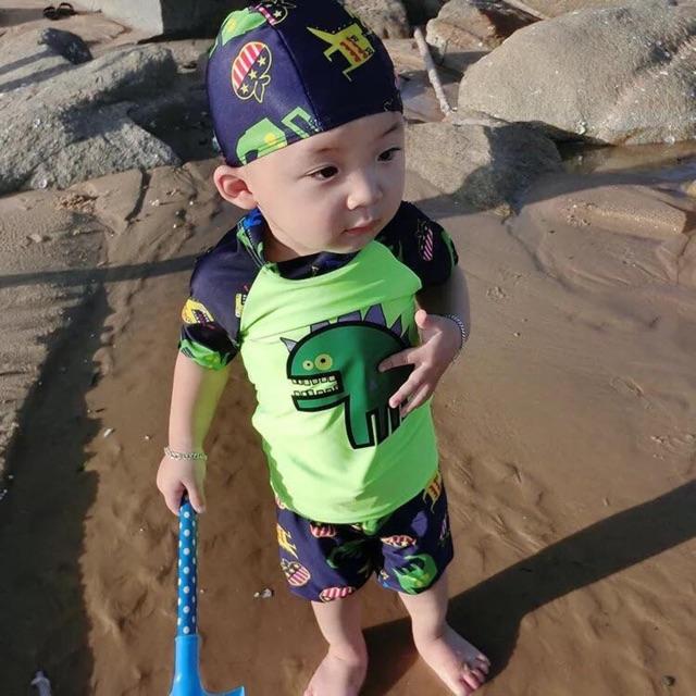Bộ đồ bơi khủng long đi biển dễ thương
